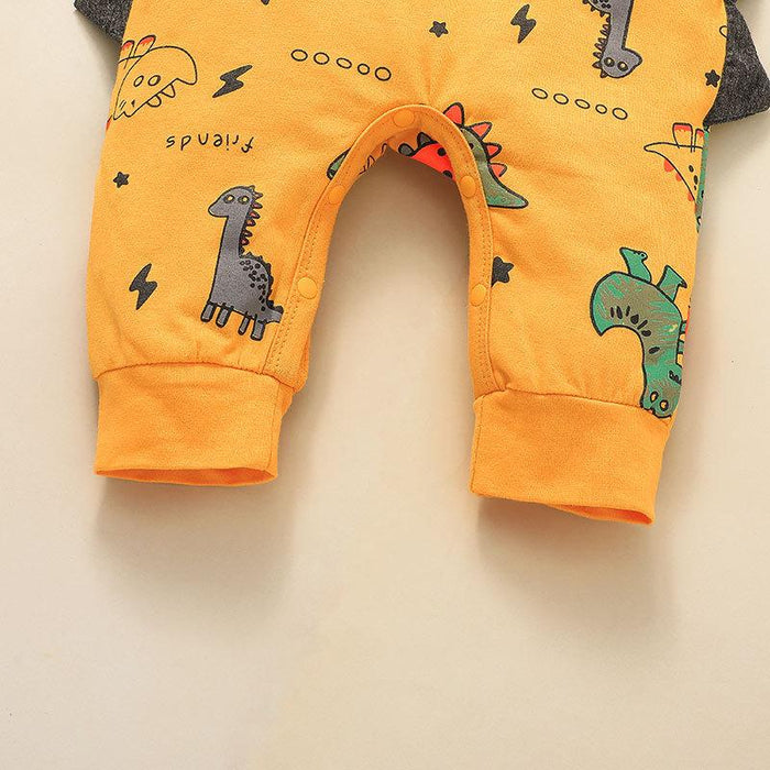 Summer Boys Cartoon Dinosaur Newborn Jumpsuit