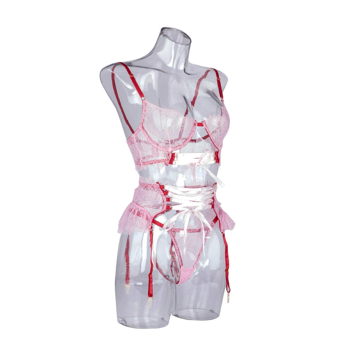 Fashion Sexy Lingerie Eyelashes Lace Underwear Set