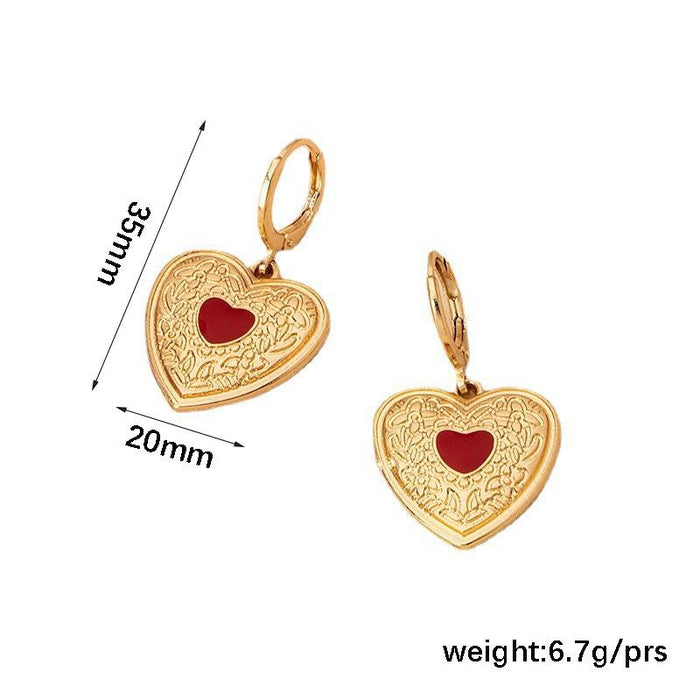 New Love Water Drop Ladies Shiny Personality Earrings