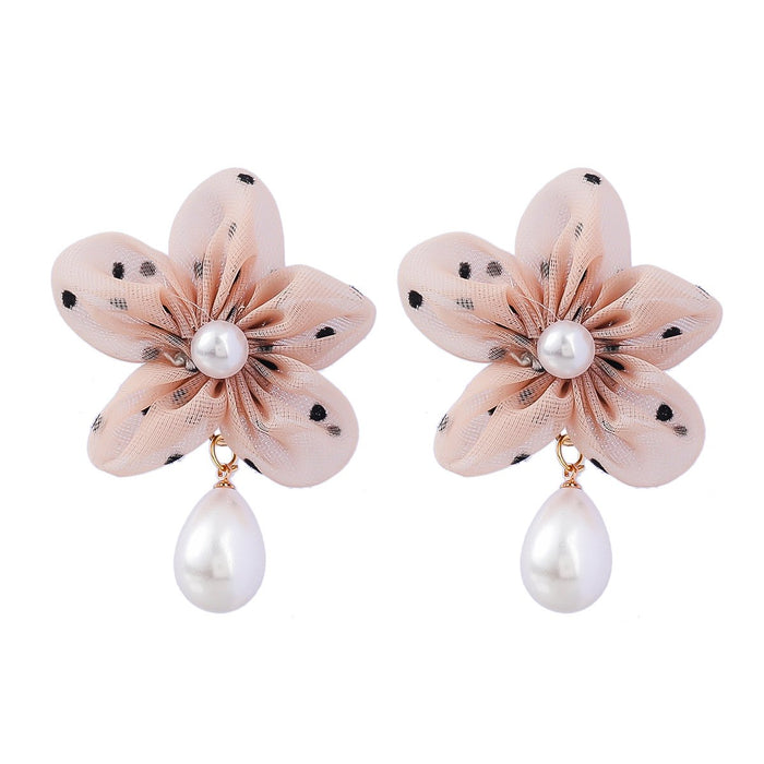 Bohemian Lace Flower Woven Bead Earrings