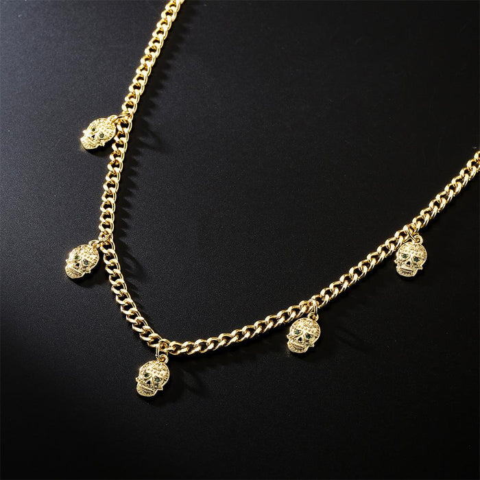 Personalized Hip Hop Style Exquisite Skull Pendant Necklace