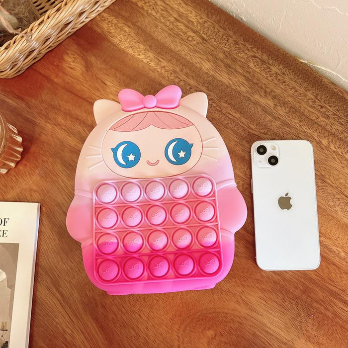 Backpack children's school bag shoulder silicone toys