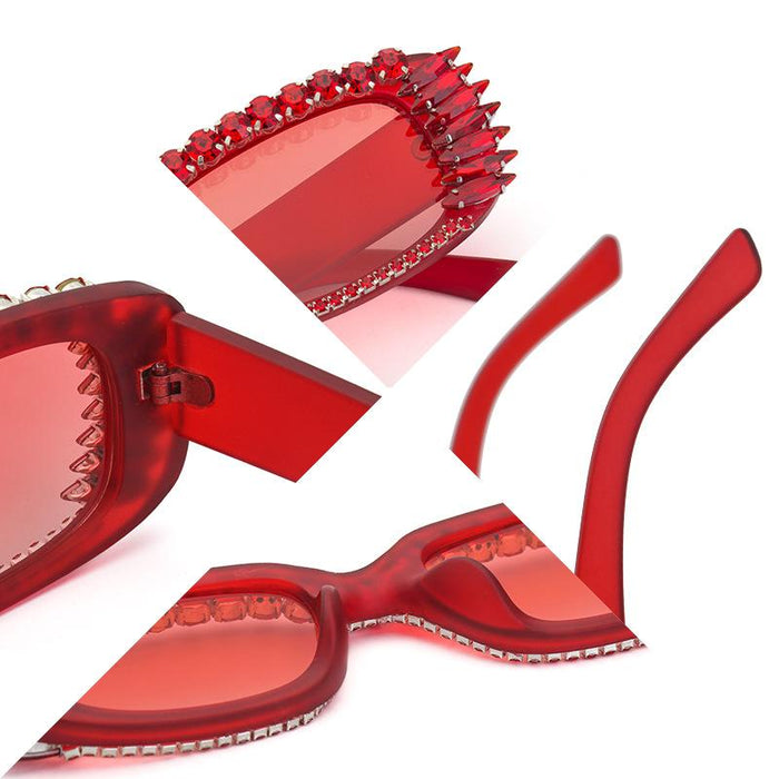 Women's Inlaid Square Sunglasses