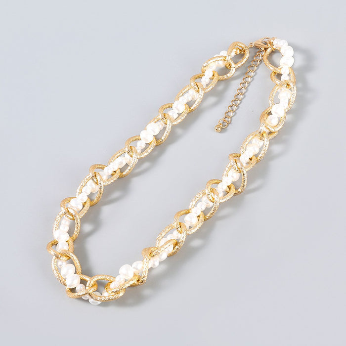 Women's Jewelry Vintage Simple Pearl Winding Necklace