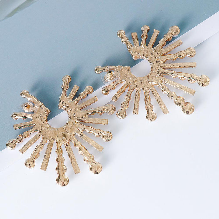 New Female Creative Fashion Sunflower Earrings Accessories Inlaid Rhinestone