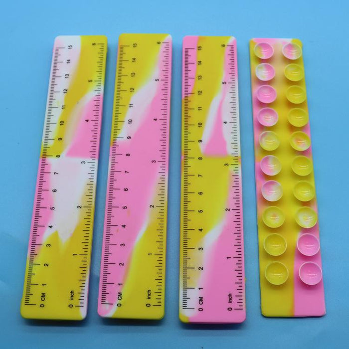 Silicone Decompression Suction Cup Toy with Ruler