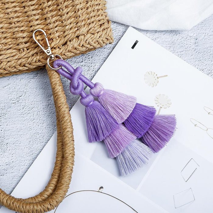 New Bohemian Hand Woven Tassel Key Chain