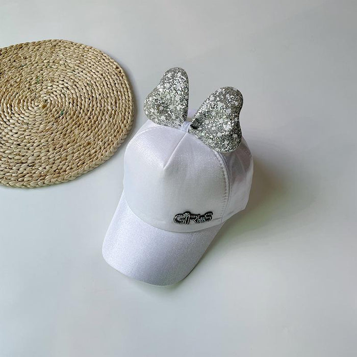 Cute Cartoon Sequin Bow Children's Baseball Cap