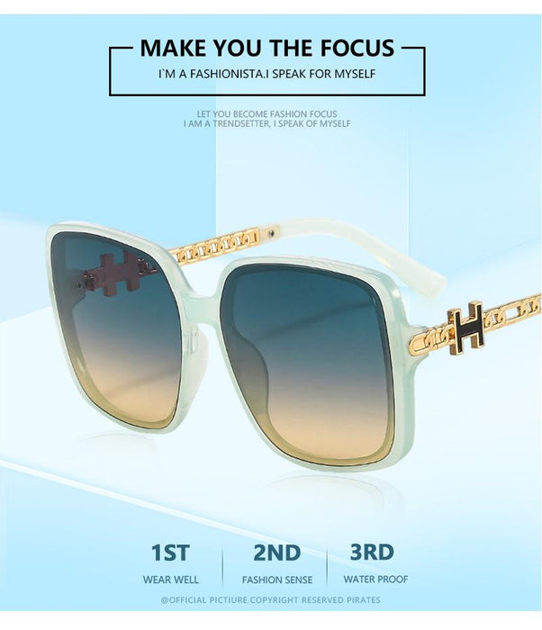 Large frame square Sunglasses