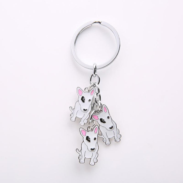 Cartoon Pet Dog Metal Keychain