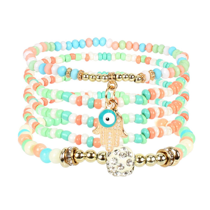 New Bohemian Tassel Love Beaded Bracelet Set