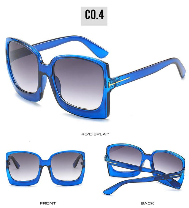 Large Frame Colorful Real Film Sunglasses