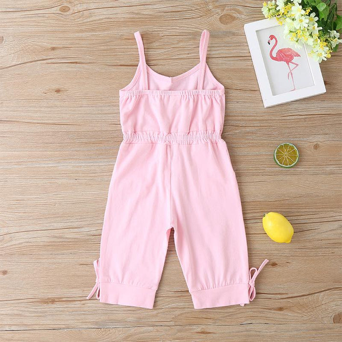 Girls' Summer Suspender Jumpsuit