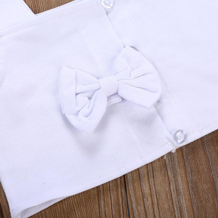Suspender vest top printed horn pants