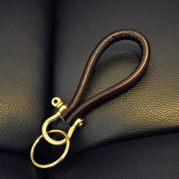 New Vintage Handmade Cowhide Brass Key Chain