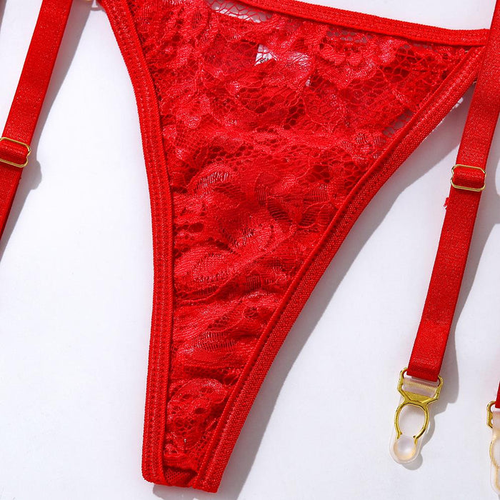 Fashion Sexy Lingerie Eyelashes Lace Underwear Set