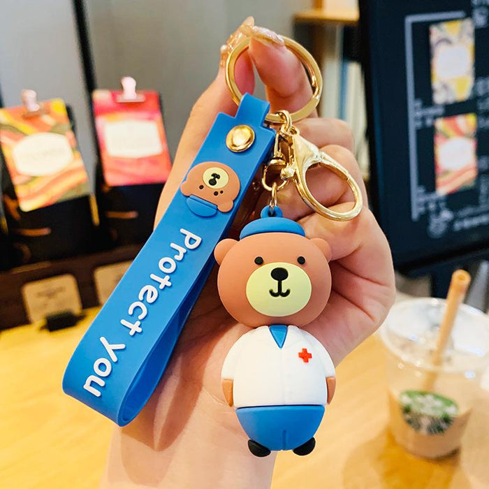 Cartoon Bear Doll Pendant Keychain