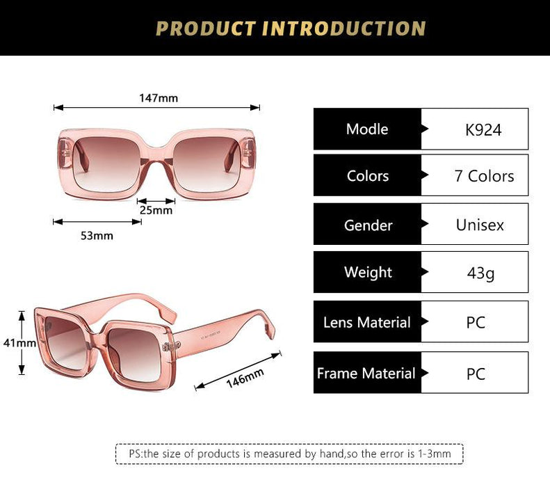 Box simple Retro Sunglasses