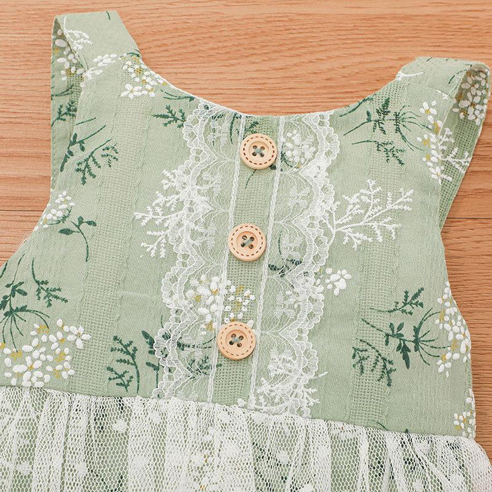 Summer Baby Girl Lace Flower Jumpsuit