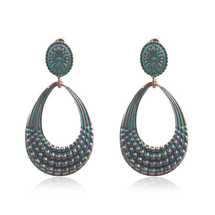 Bohemian Retro Ethnic Geometric Love Sweet Earrings