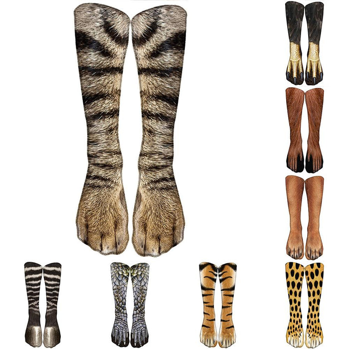 Funny Leopard Tiger Cotton Socks