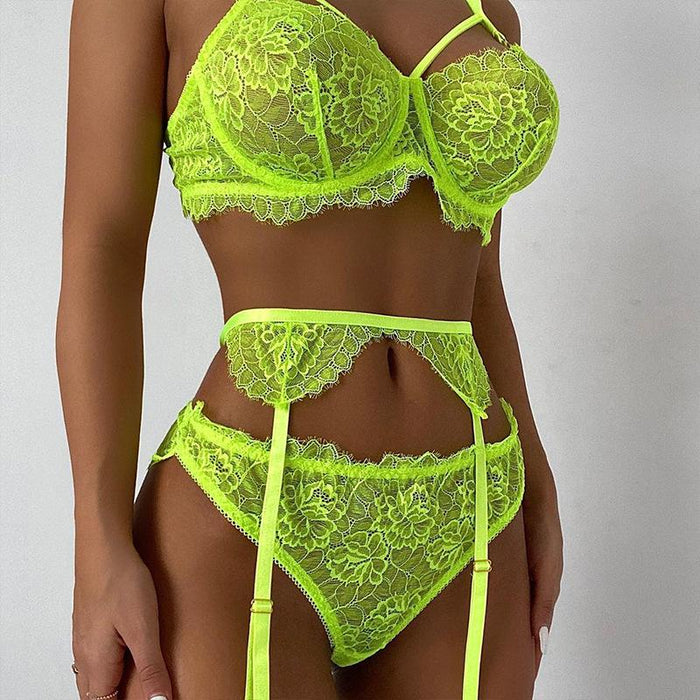 Women Lace Strap Underwire Lingerie Sexy Push Up Underwear