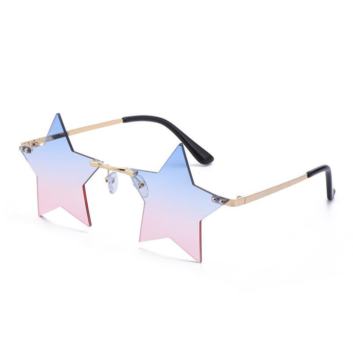 Pentagonal Star Sunglasses Women's Frameless Sunglasses