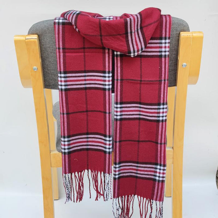 Classic Lattice Soft Scarf Cashmere Plaid Scarves