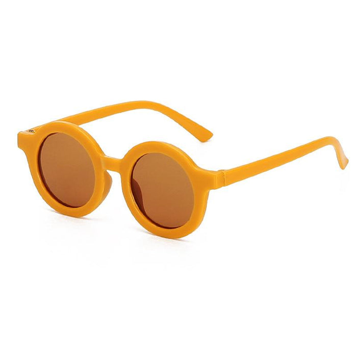Children's Retro round frame sunglasses prevent blue light and ultraviolet rays