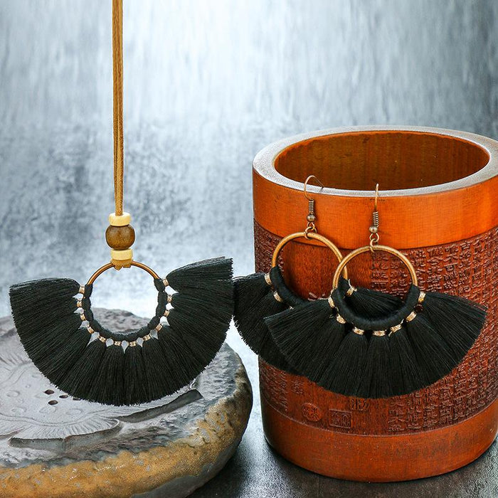 Fashion Retro Jewelry Bohemian Earring + Necklace Set