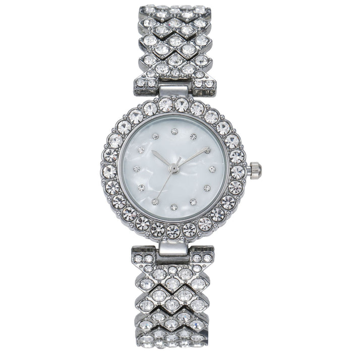 Women Watch Rhinestone Steel Quartz Fashion Wristwatch LLZ13868
