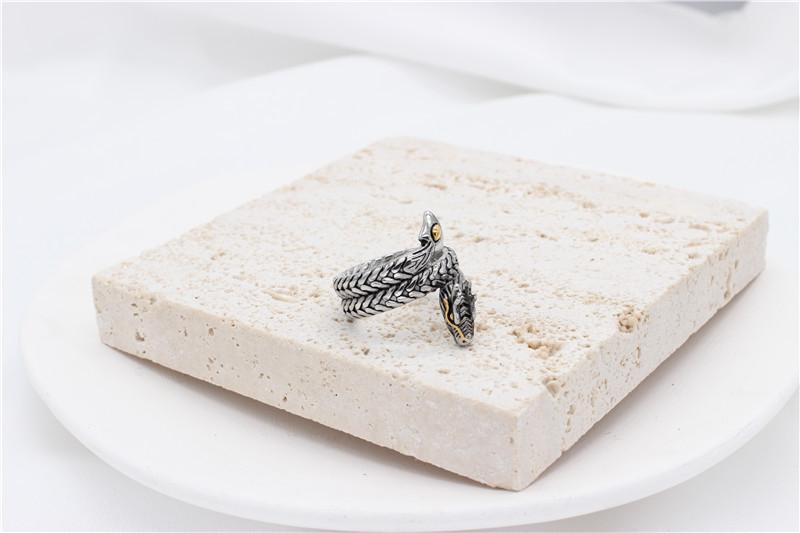 Personality Retro Chinese Dragon Men's Titanium Steel Ring