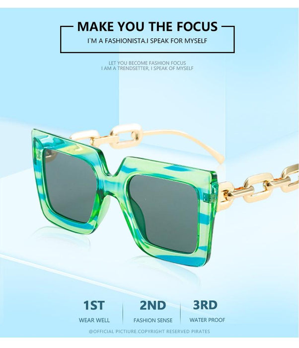 Square Sunglasses chain Sunglasses