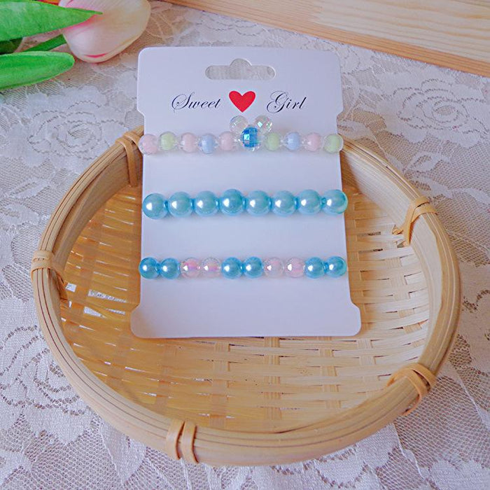 Children's Bracelet Cute Cartoon Bracelet Jewelry BEADED Imitation Pearl Bracelet