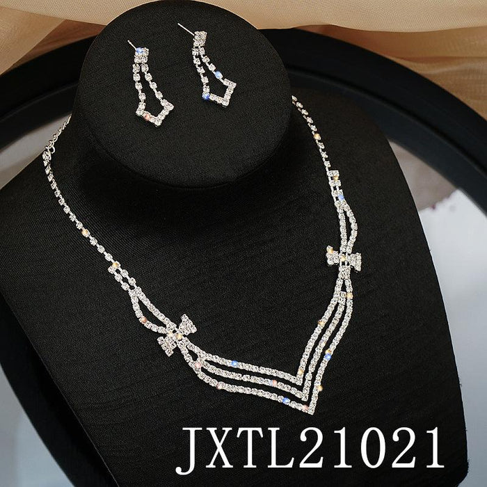 Simple and Fashionable Women's Dress Necklace Earring Set