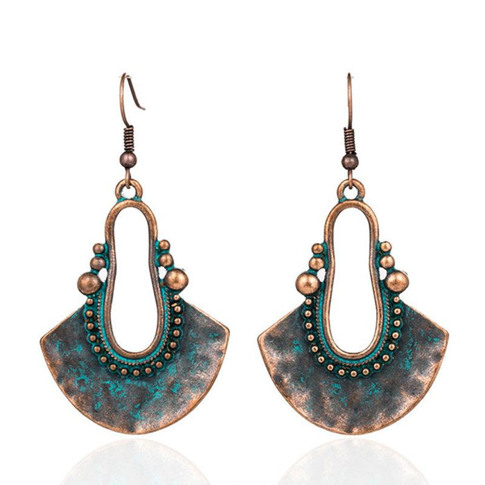 New Vintage Alloy Earrings Female Geometric Earrings
