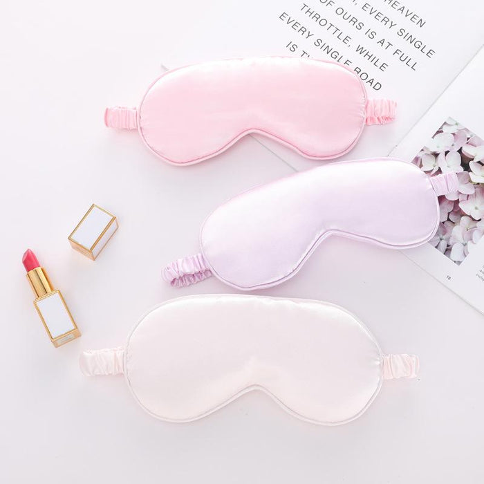 Pure Color Simulated Silk Sleeping Shade Eye Mask