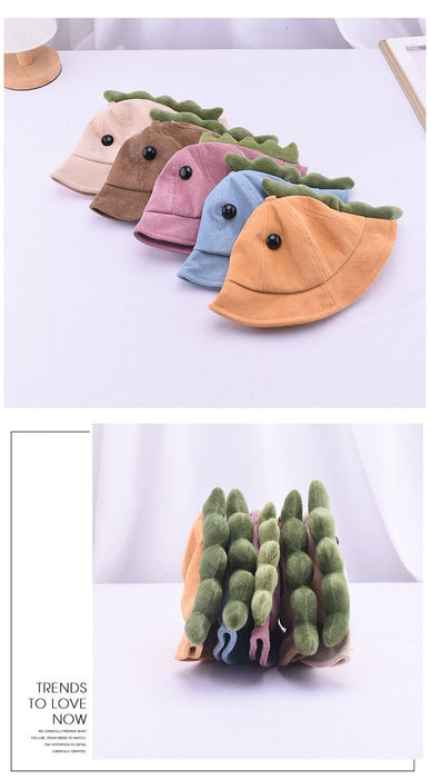 Children's Cartoon Dinosaur Corduroy Bucket Hat