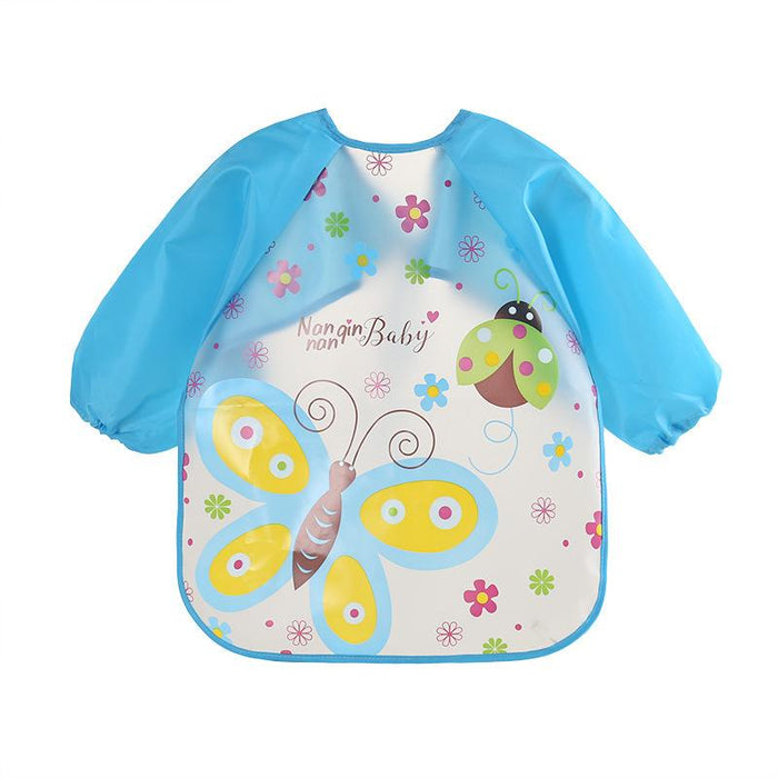 Cute Bibs Waterproof Long Sleeve Apron Children Feeding Smock