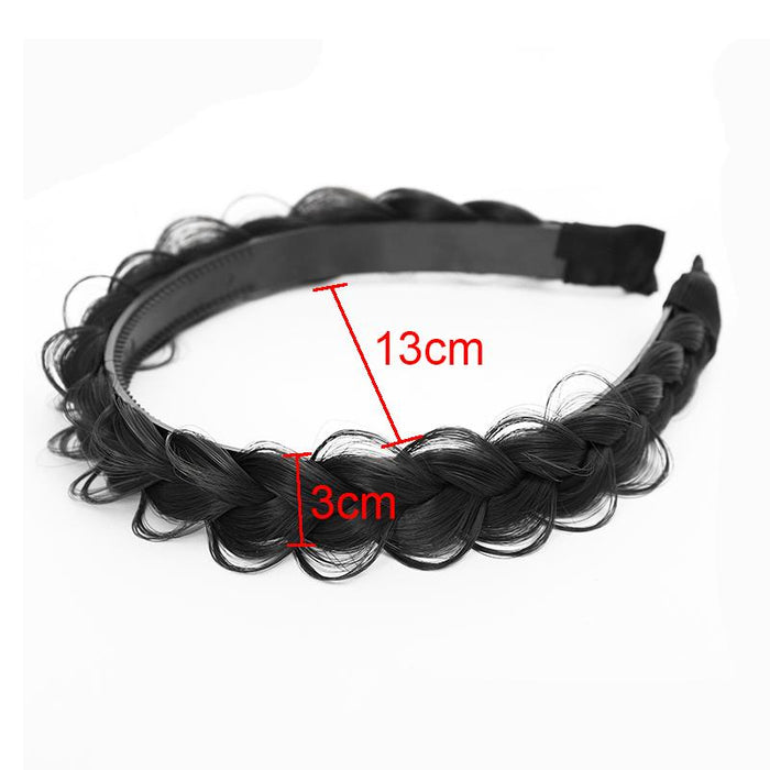 Women Fishbone Braid Lazy Wig Twist Braid Headband