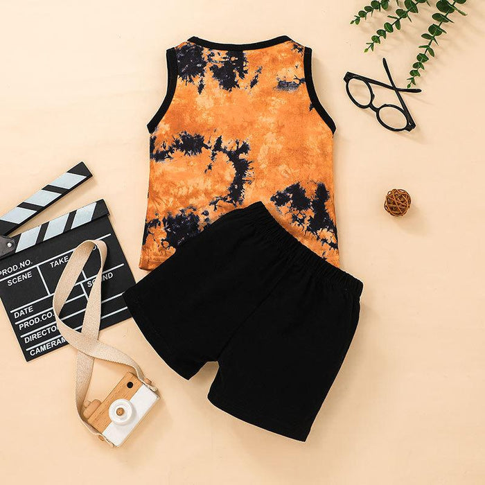 Summer Boys' Vest and Shorts Two Piece Set