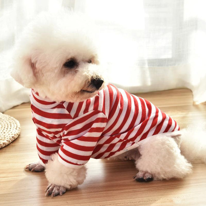 Summer dog clothes small and medium dog pet striped cotton