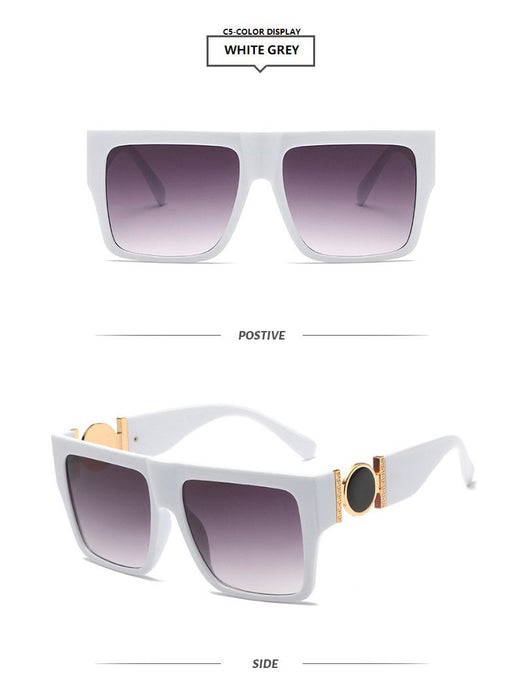 Square large frame one-piece Sunglasses