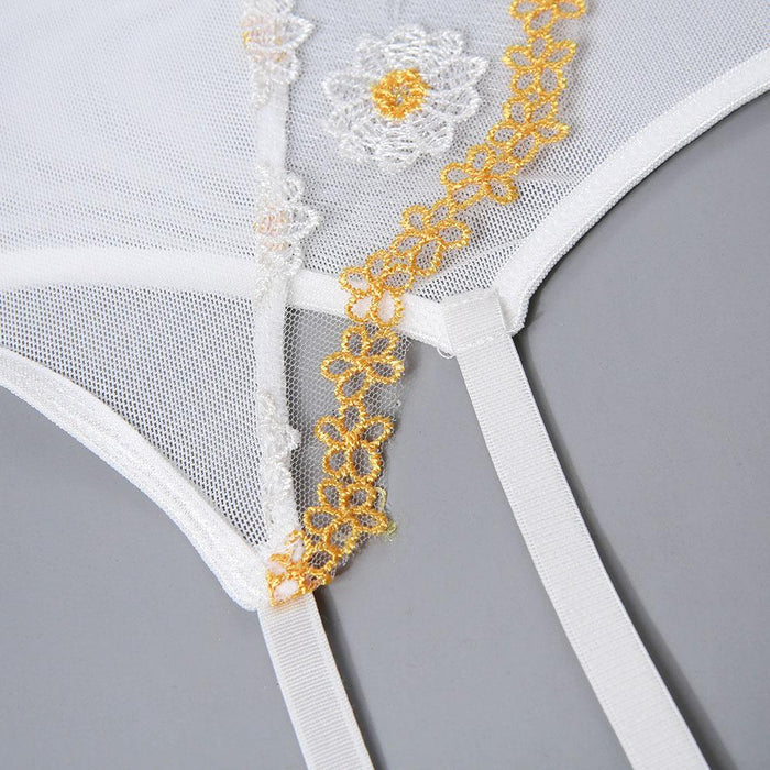Women Lace Embroidered Underwear Fashion Sexy Lingerie Set