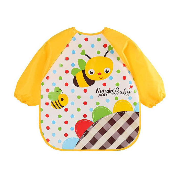 Cute Bibs Waterproof Long Sleeve Apron Children Feeding Smock