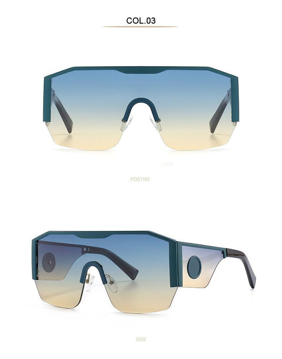 Large frame head conjoined sheet metal men's and women's Sunglasses