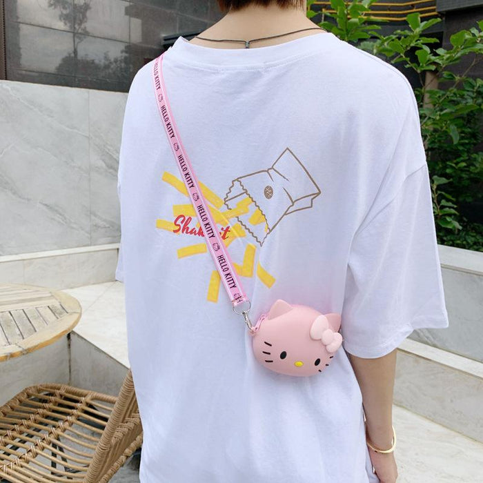 Cartoon messenger bag silicone coin purse toy