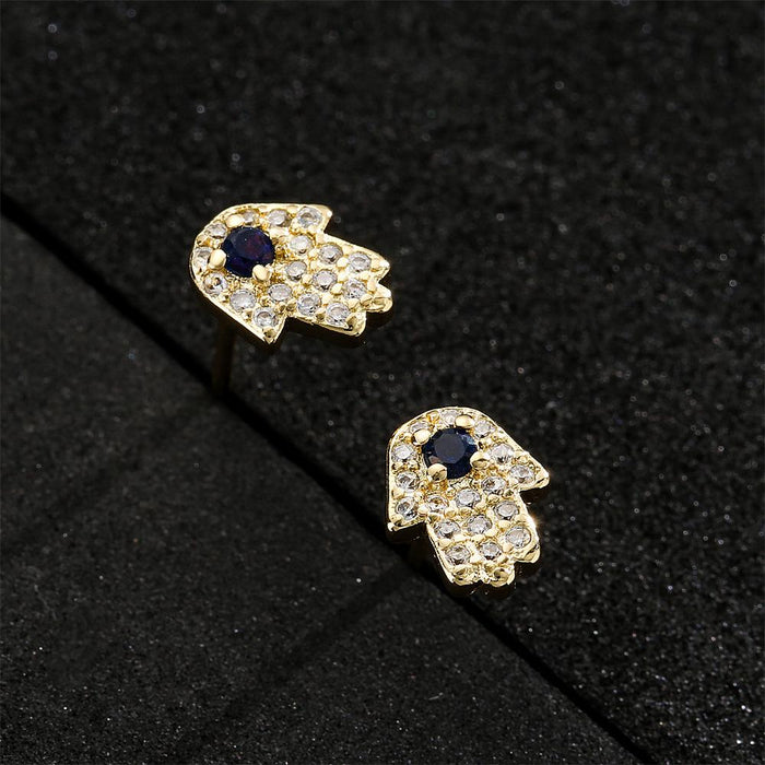 New Fashion Personality Palm Shaped Women's Stud Earrings