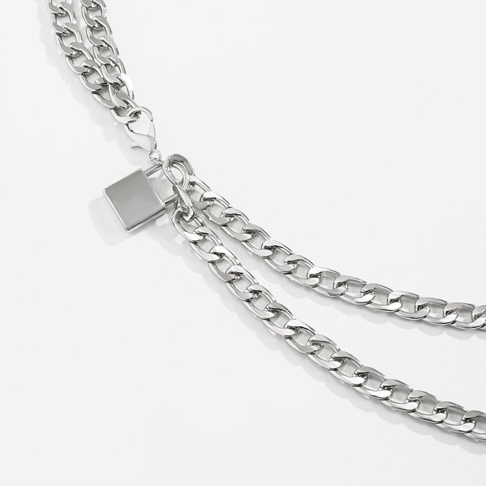 Retro Simple Metal Lock Female Waist Chain U-shaped Body Chain