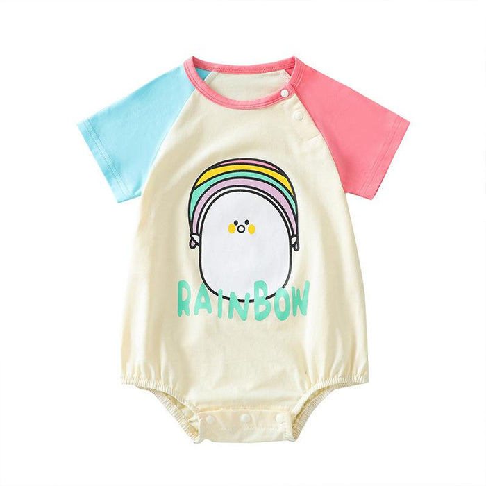 Cartoon Penguin print short sleeve